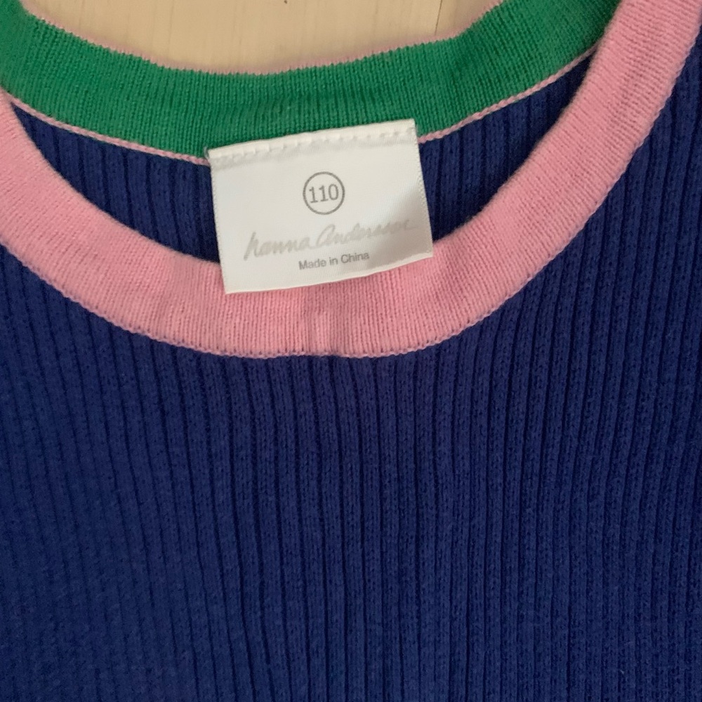 Hanna Andersson Knit Cotton Ruffle Dress 5 - Picture 2 of 4